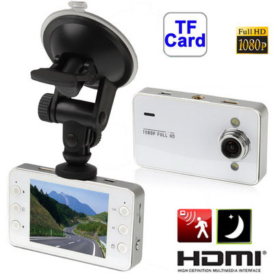 X3 White, 2.7 inch Full HD 1080P Vehicle DVR with 2 IR LED Night Vision Lights - Click Image to Close